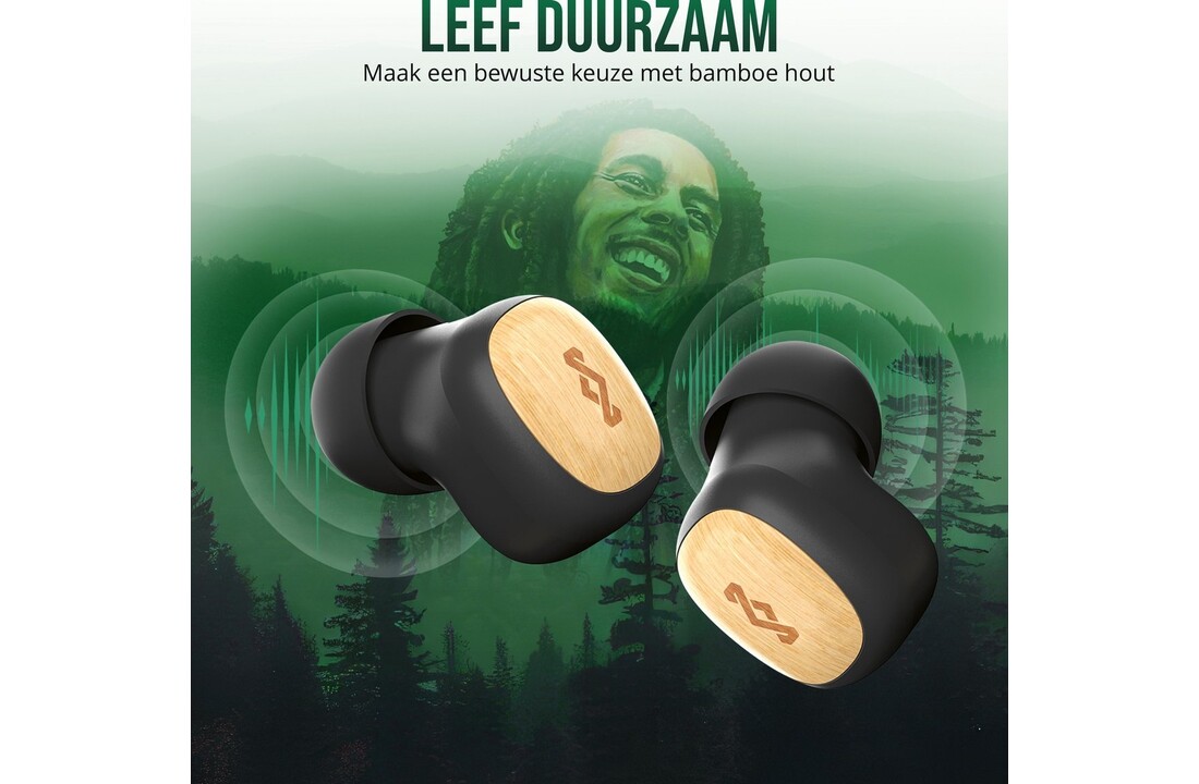 House of Marley Smile Jamaica Mini True Wireless Signature Black - Draadloze oordopjes