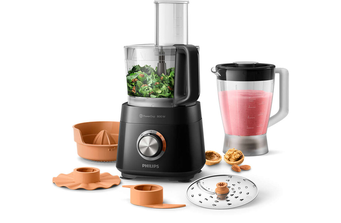 Philips HR7510/10 Zwart - Foodprocessor