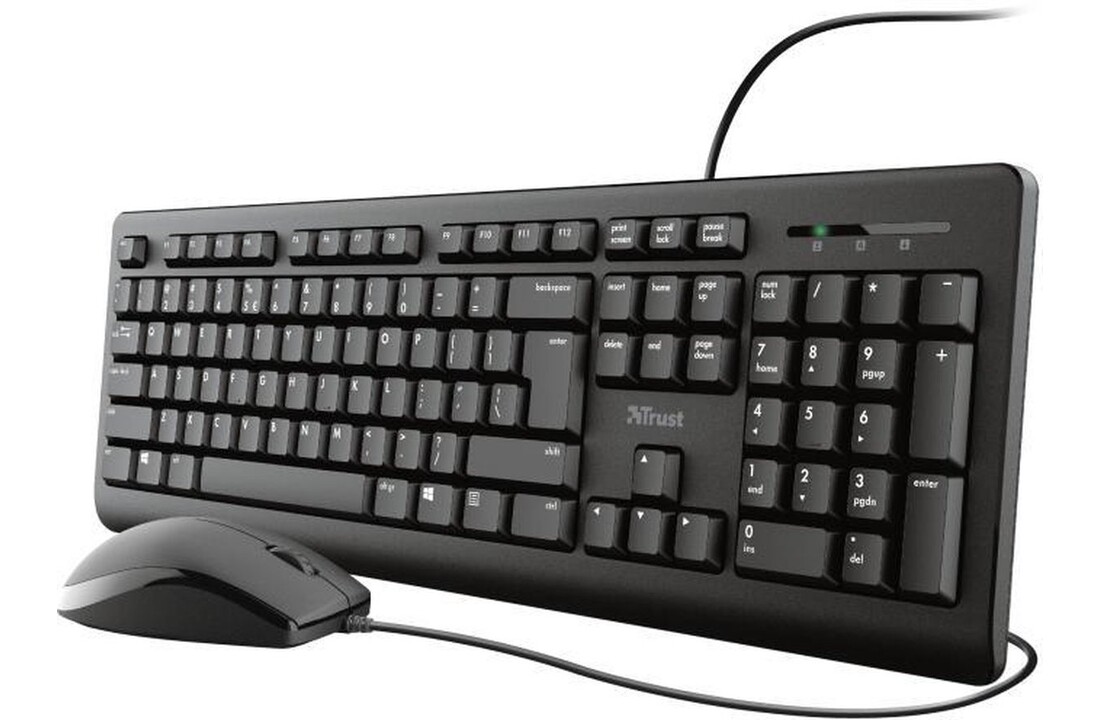 Trust 23970 Primo Zwart - Toetsenbord + muis set