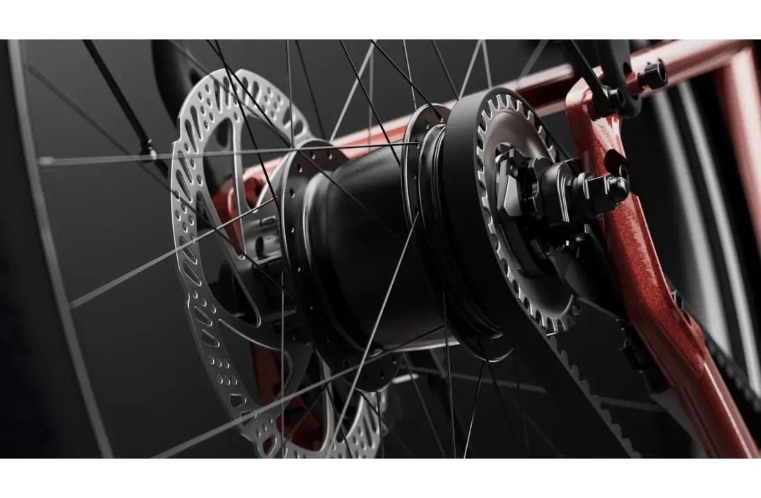 Tenways AGO Air 560 Wh Belt E-bike - Walnut Brown