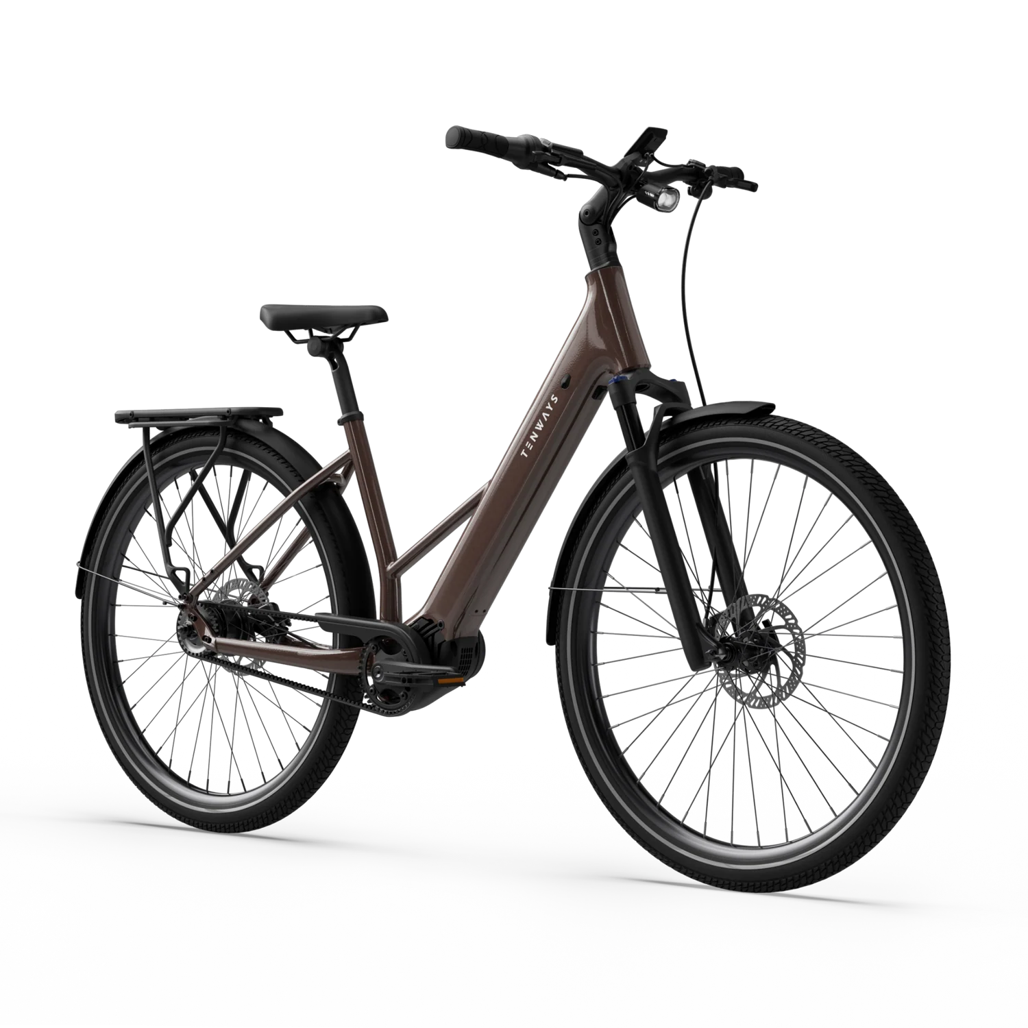 Tenways AGO Air 560 Wh Belt E-bike - Walnut Brown