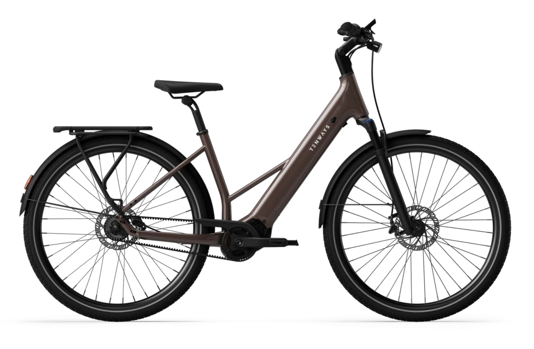 Tenways AGO Air 560 Wh Belt E-bike - Walnut Brown