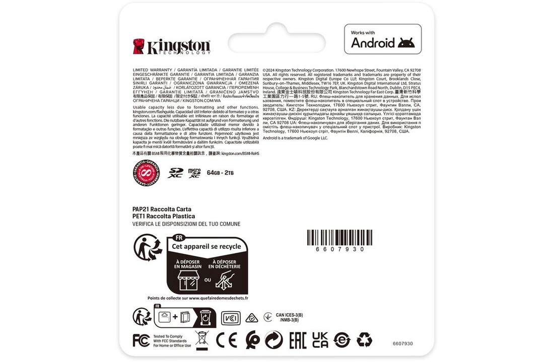 Kingston Canvas Select Plus Gen. 3 microSDXC 64GB met SD-adapter - Micro SD kaart