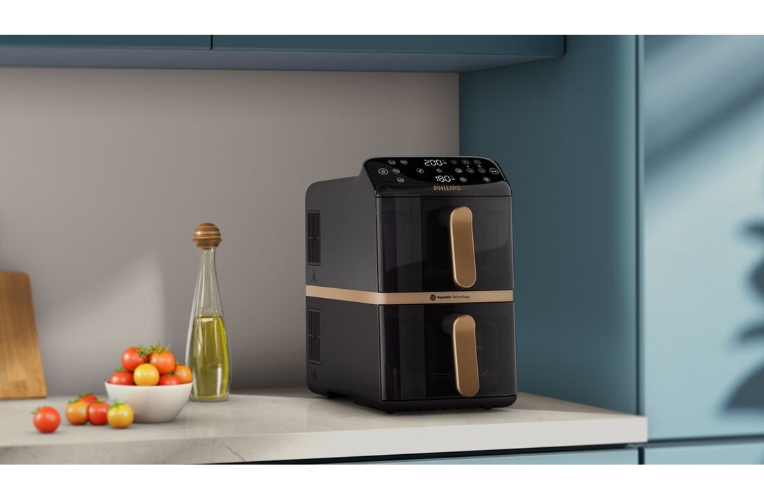 Philips 4000 Series Stacked Dual Basket NA462/70 - Hetelucht friteuse