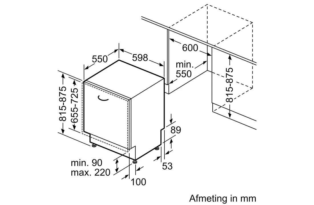 Siemens SN615X05AE - Inbouw vaatwasser.