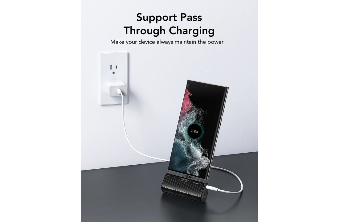 Veger PlugOn Pro-C W0558 5000mAh Zwart - Powerbank