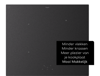 Pelgrim IK4164ZS mat satijn glas - Inbouw inductiekookplaat 60 cm.