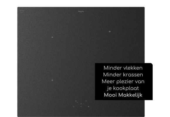 Pelgrim IK4164ZS mat satijn glas - Inbouw inductiekookplaat 60 cm.
