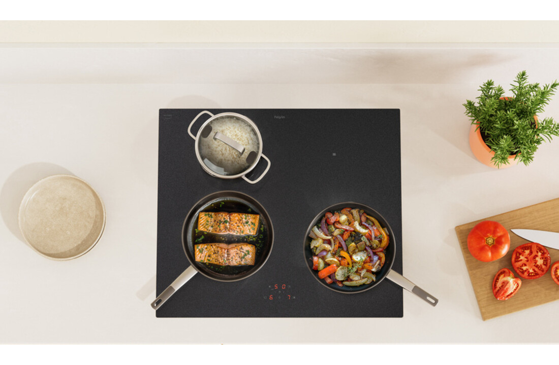 Pelgrim IK4164ZS mat satijn glas - Inbouw inductiekookplaat 60 cm.