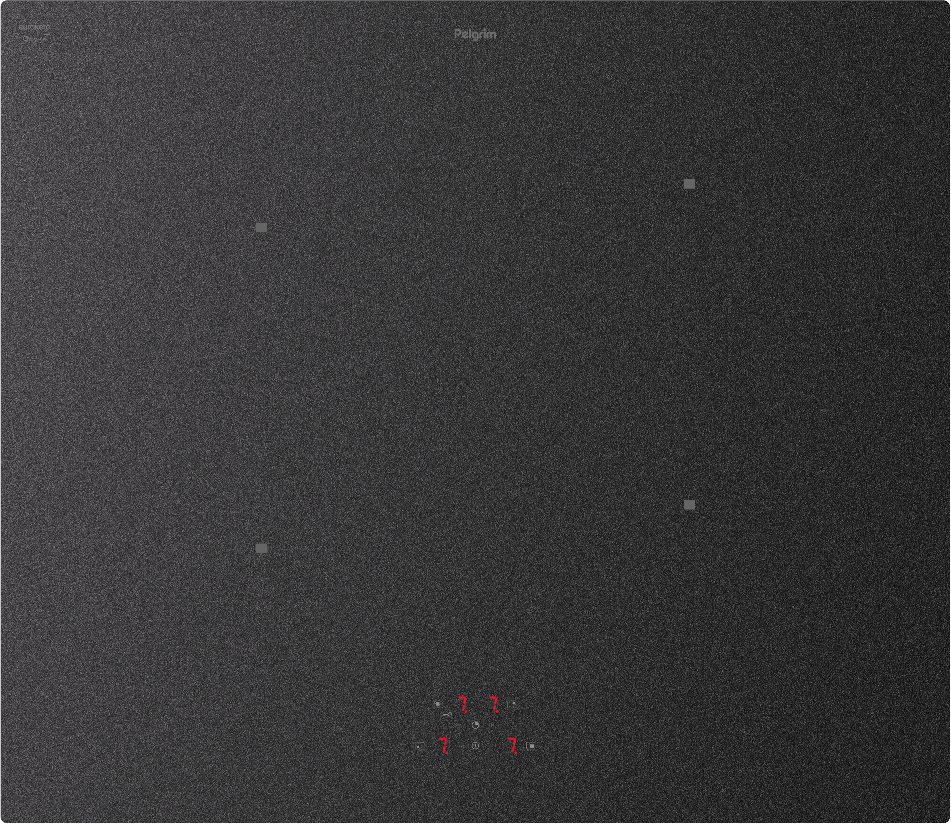 Pelgrim IK4164ZS mat satijn glas - Inbouw inductiekookplaat 60 cm.