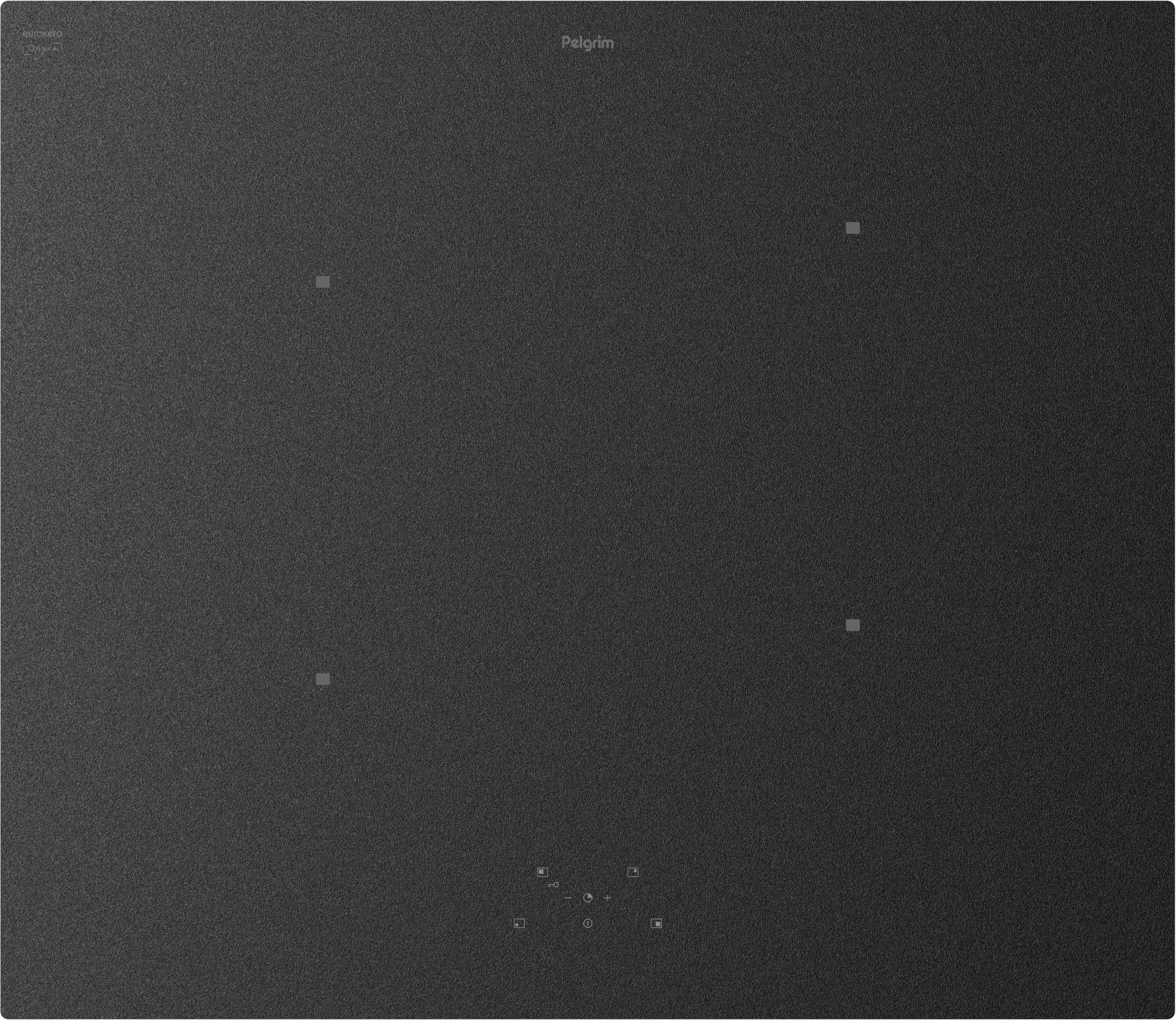 Pelgrim IK4164ZS mat satijn glas - Inbouw inductiekookplaat 60 cm.