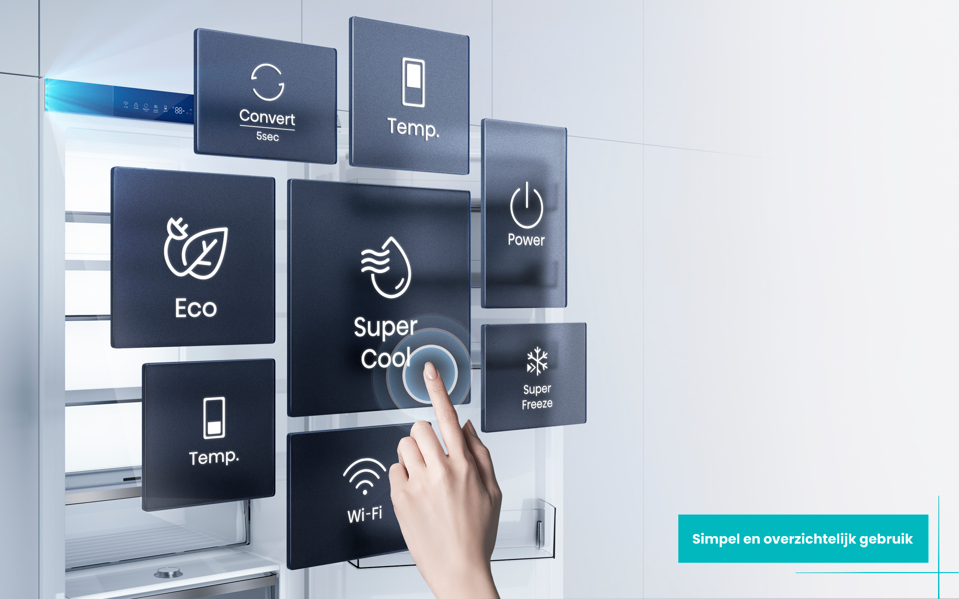 ETNA KCD9178CNF - Inbouw koel-vriescombinatie 178 cm.