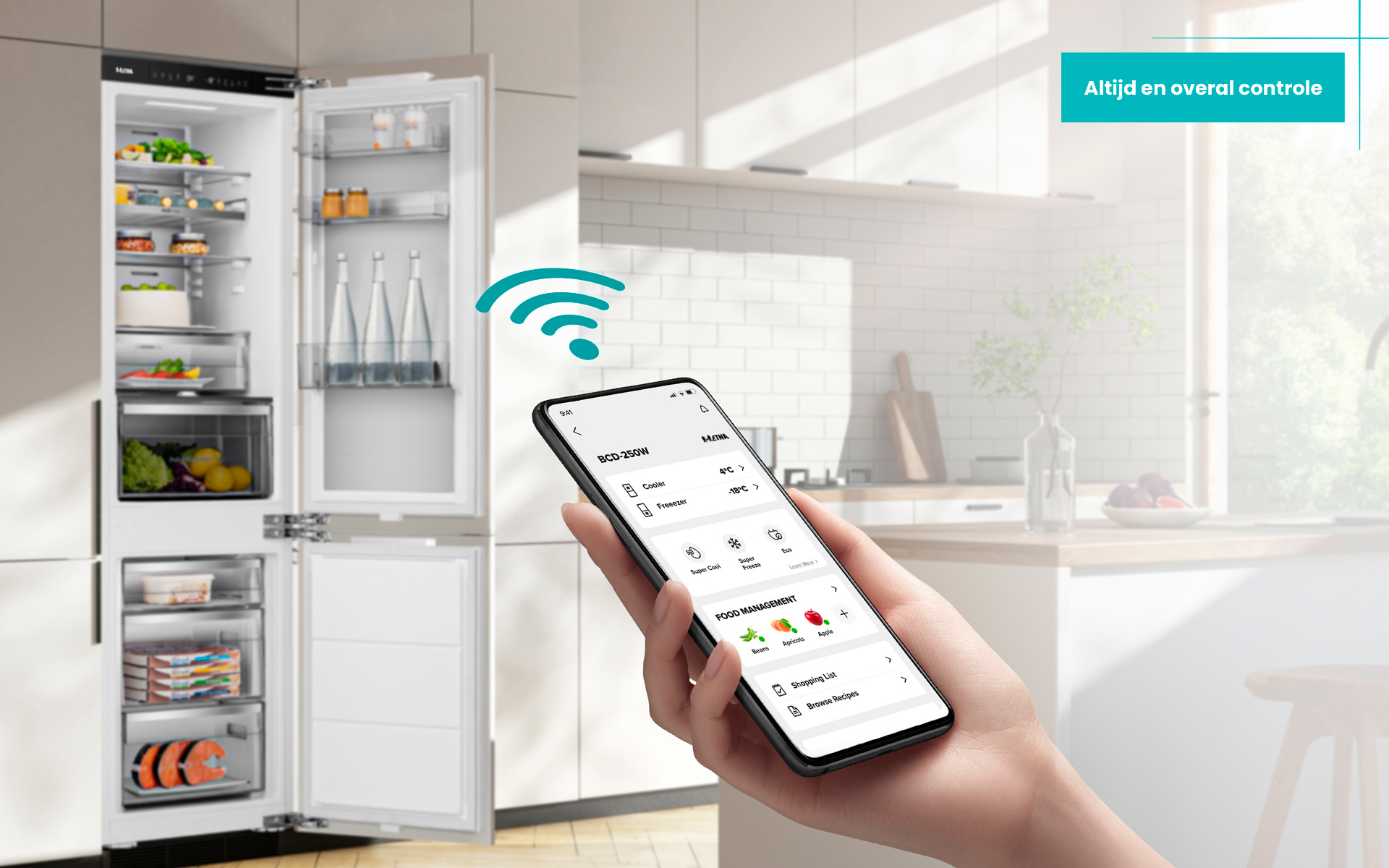 ETNA KCD9178CNF - Inbouw koel-vriescombinatie 178 cm.