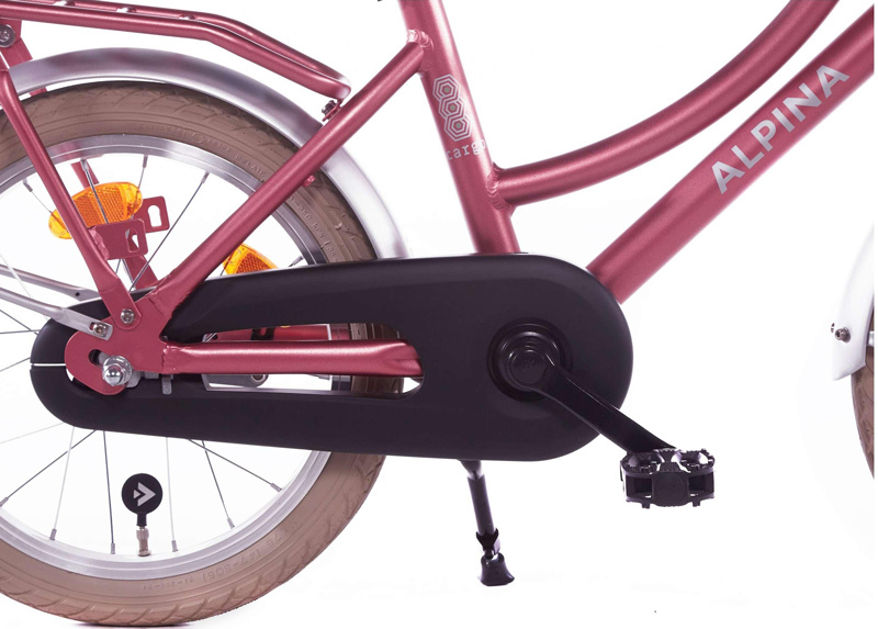 Alpina Cargo meisjesfiets 16 inch - Berry Red Matt