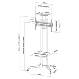 Neomounts by Newstar PLASMA-M1700E verrijdbaar TV meubel - TV muurbeugel