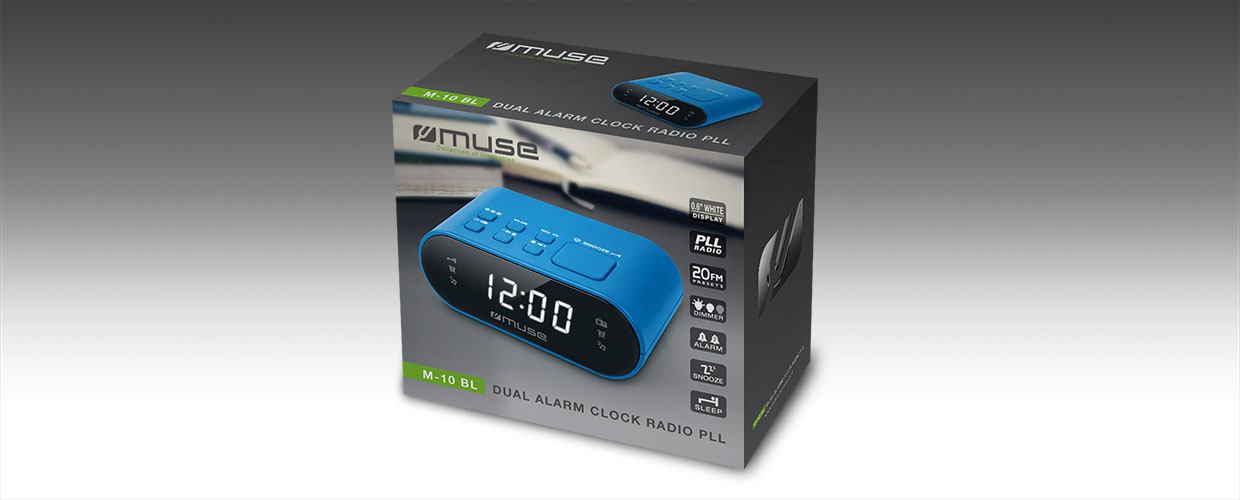 Muse M-10 BL - Wekkerradio