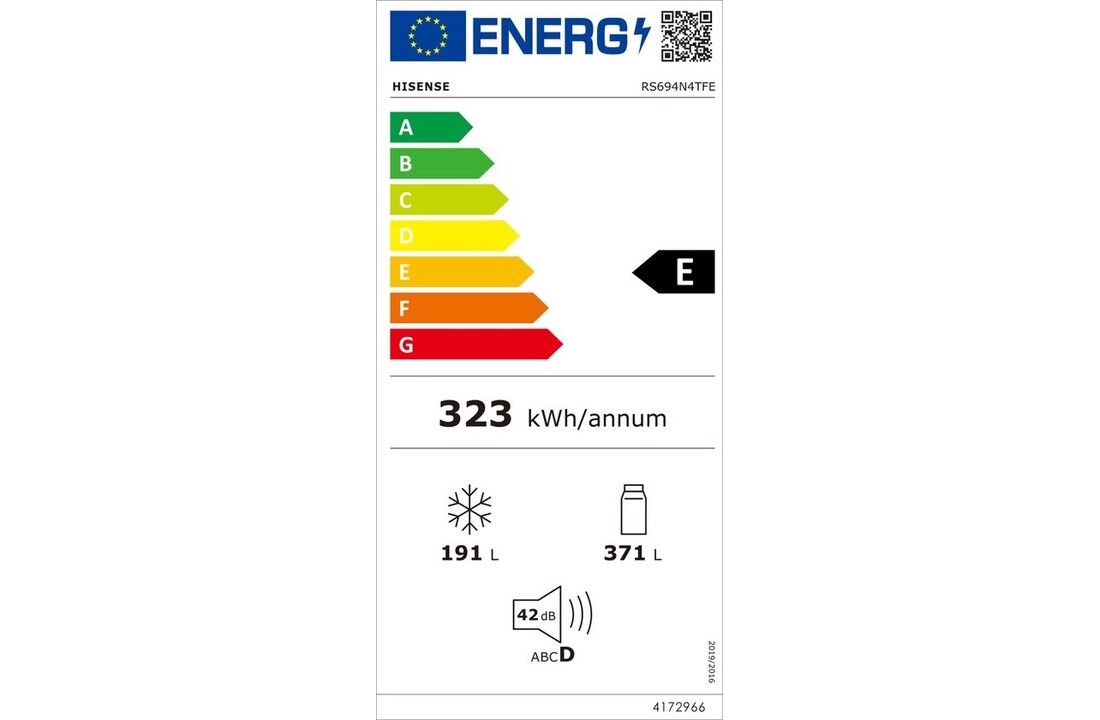 Hisense RS694N4TFE  - Amerikaanse koelkast
