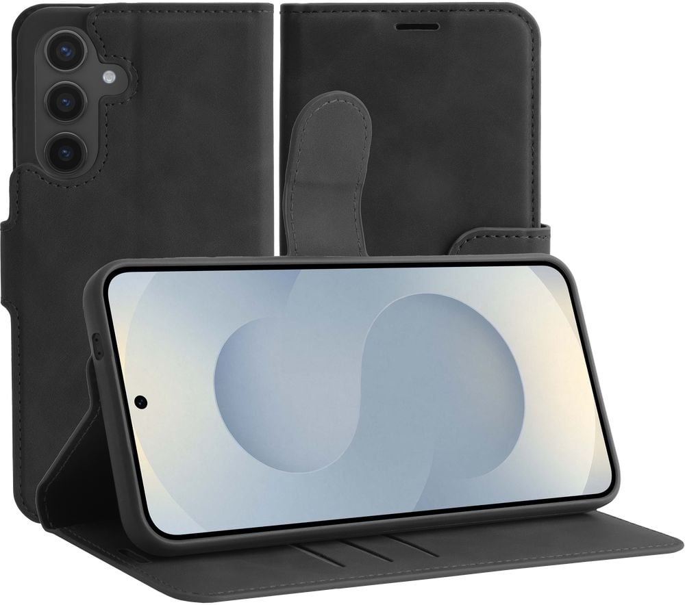 Just in Case PrimeWallet Case Samsung Galaxy S25+ PU leather Wallet Case Black - Telefoonhoesje