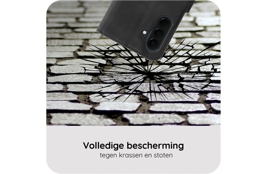 Just in Case PrimeWallet Case Samsung Galaxy A37 PU leer Zwart - Telefoonhoesje