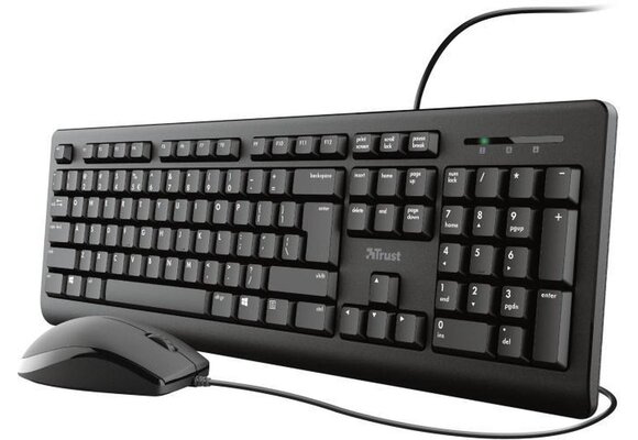 Trust 23970 Primo Zwart - Toetsenbord + muis set