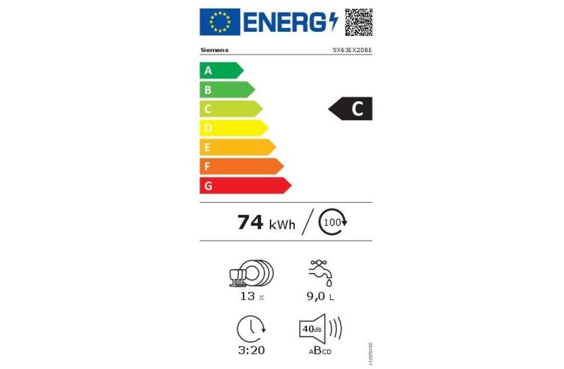 Siemens SX63EX20BE extraKlasse - Inbouw vaatwasser