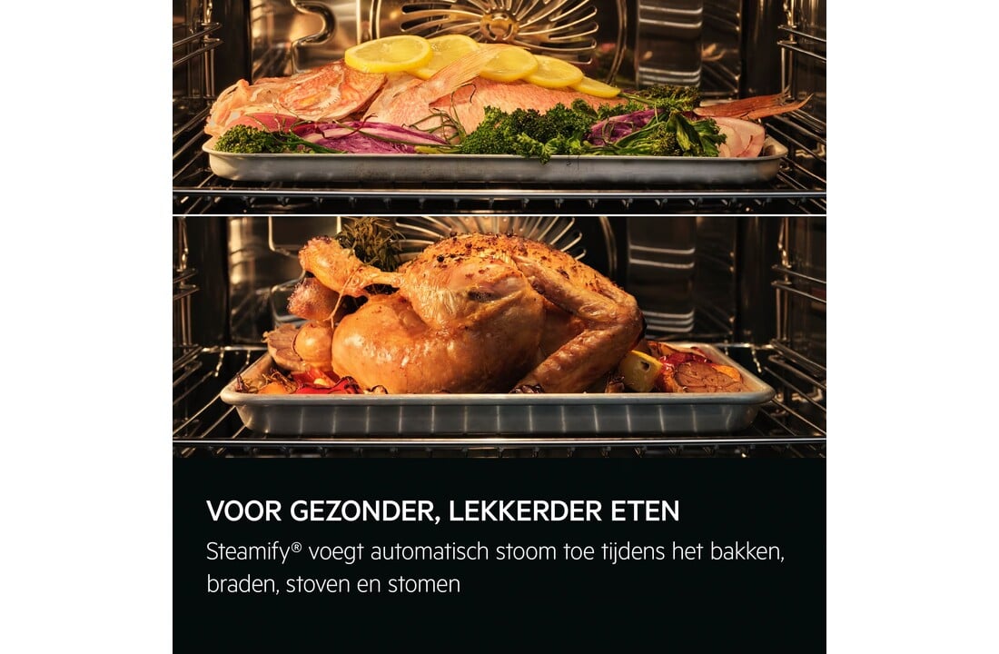 AEG TP8SK721B SteamPro - Combi hetelucht- en stoomoven.