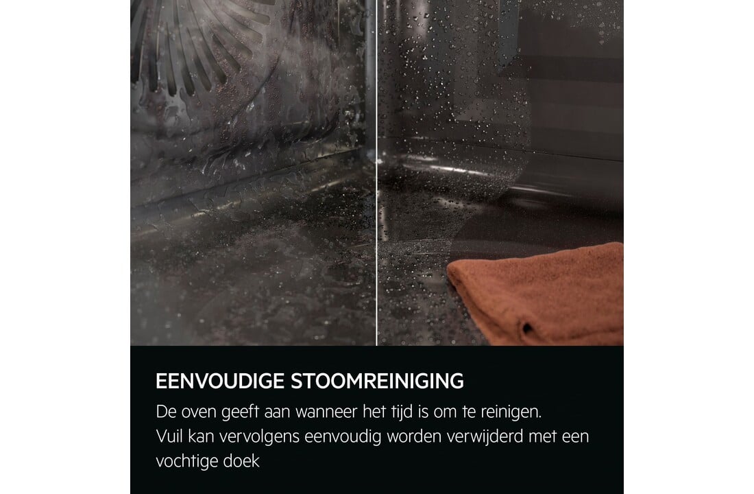 AEG TP8SK721B SteamPro - Combi hetelucht- en stoomoven.