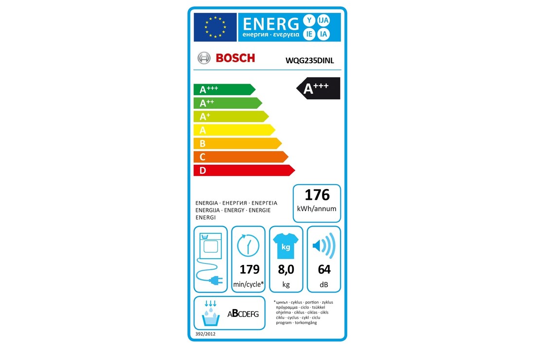 Bosch WQG235DINL Serie 6 - Warmtepompdroger
