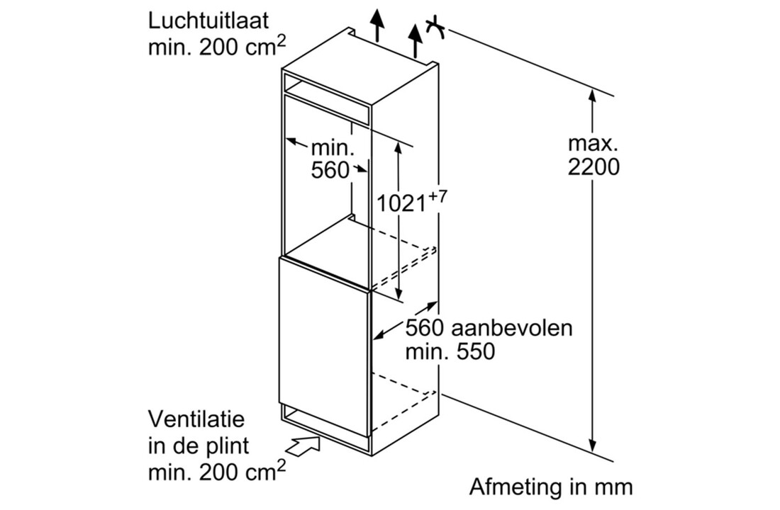 Siemens KI31REDD1 extraKlasse - Inbouw koelkast