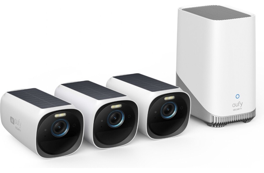 Eufy eufyCam 3 S330 3-Cam Kit (3 camera's + Homebase 3) - Beveiligingscamera