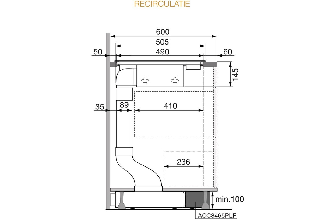 ATAG ACC8465PLF Recirculatiekit Plintmontage