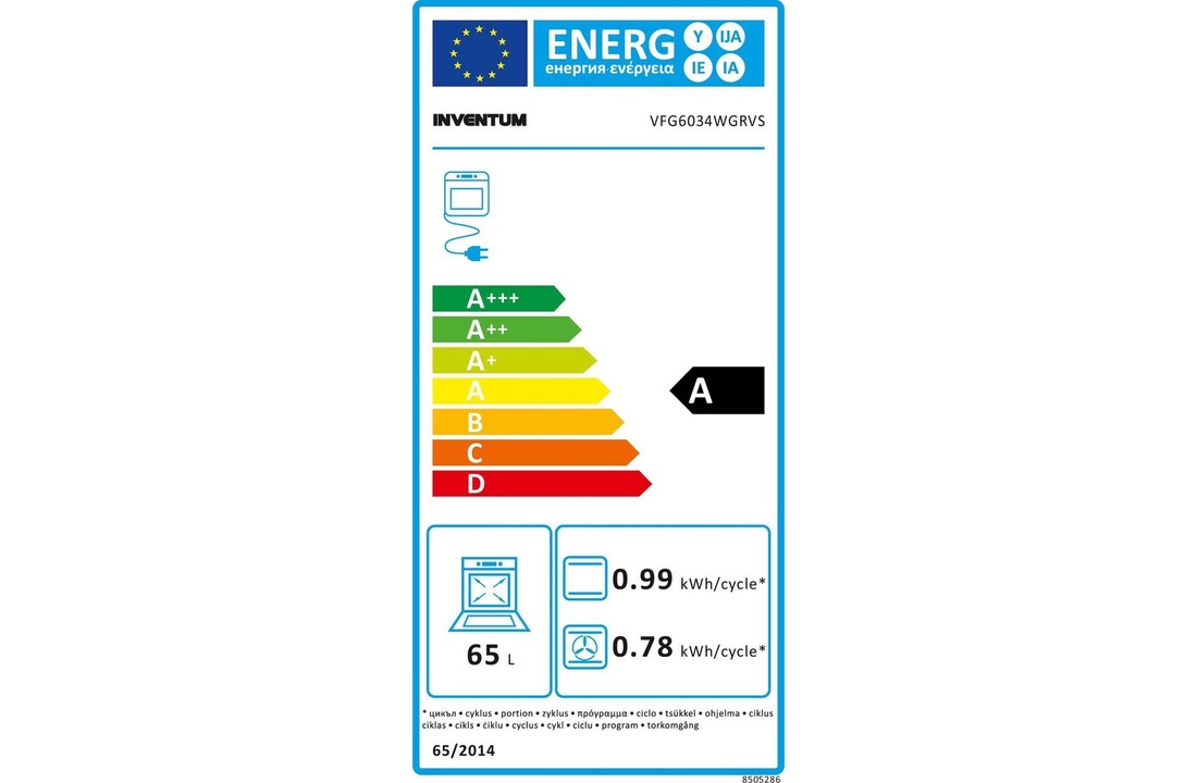 Inventum VFG6034WGRVS  - Gasfornuis