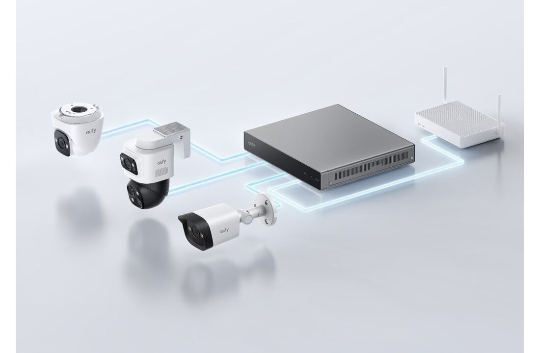 Eufy PoE NVR Security System E41 (NVR + 4x E41 Turret Cam) - Beveiligingscamera