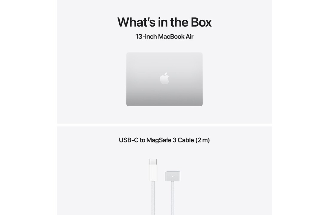 Apple MacBook Air 13 inch (2026) M5 16GB 512GB Silver - Laptop