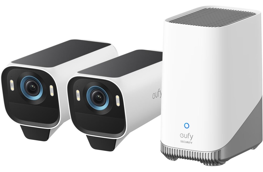 Eufy EufyCam S3 Pro 2-Cam Kit (2 camera's + Homebase 3) - Beveiligingscamera