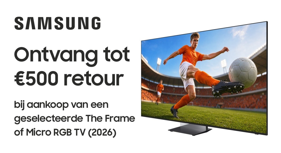 Tot €500 retour bij een Samsung The Frame of Micro RGB TV (2026)