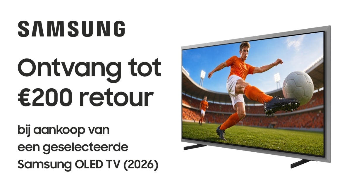 Tot €200 retour bij een Samsung OLED TV (2026)