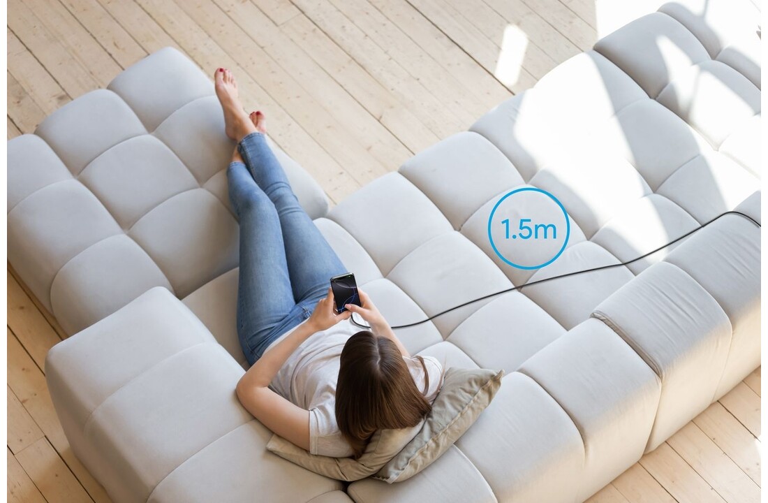 Veger CC05 USB-C naar USB-C kabel 1.5m Braided Aluminium 100Watt