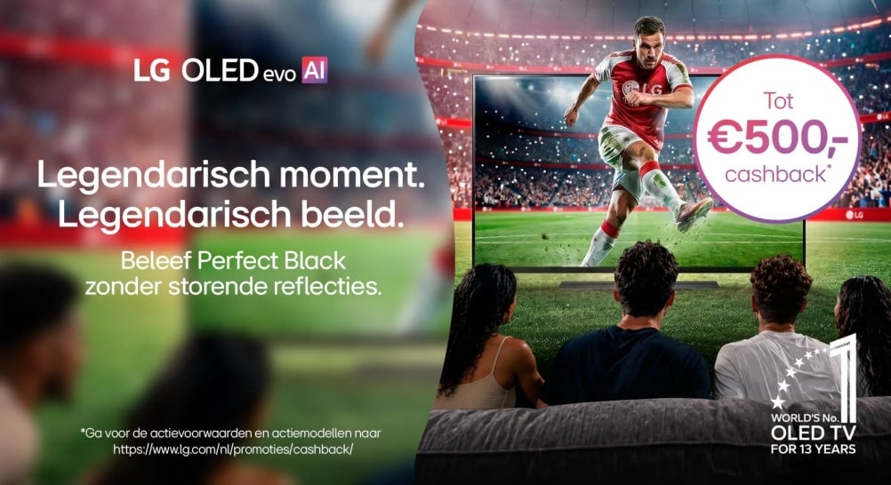 LG | Tot €500 cashback op een LG OLED evo TV (2026)