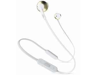 JBL T205 BT (Wit/Goud)  - Draadloze oordopjes