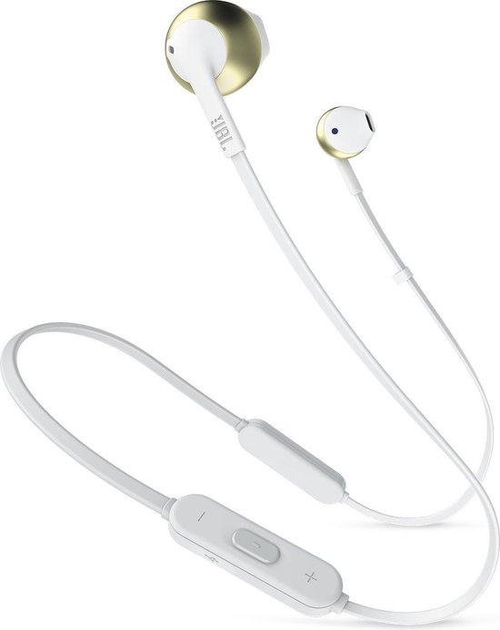 JBL T205 BT (Wit/Goud) - Draadloze oordopjes