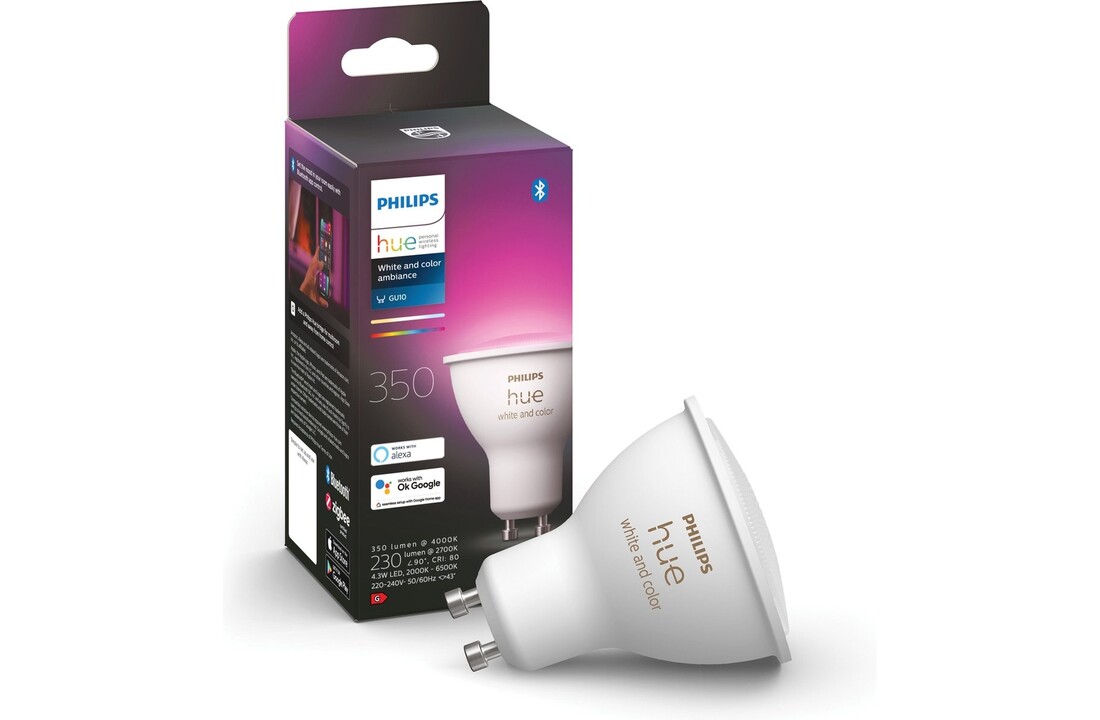 Philips Hue 1x GU10 4.3W Color Ambiance Single Pack - Slimme lamp