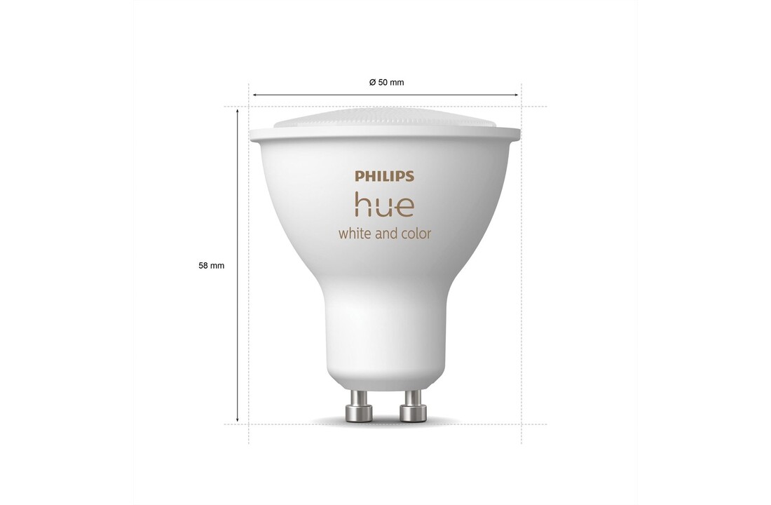 Philips Hue 1x GU10 4.3W Color Ambiance Single Pack - Slimme lamp