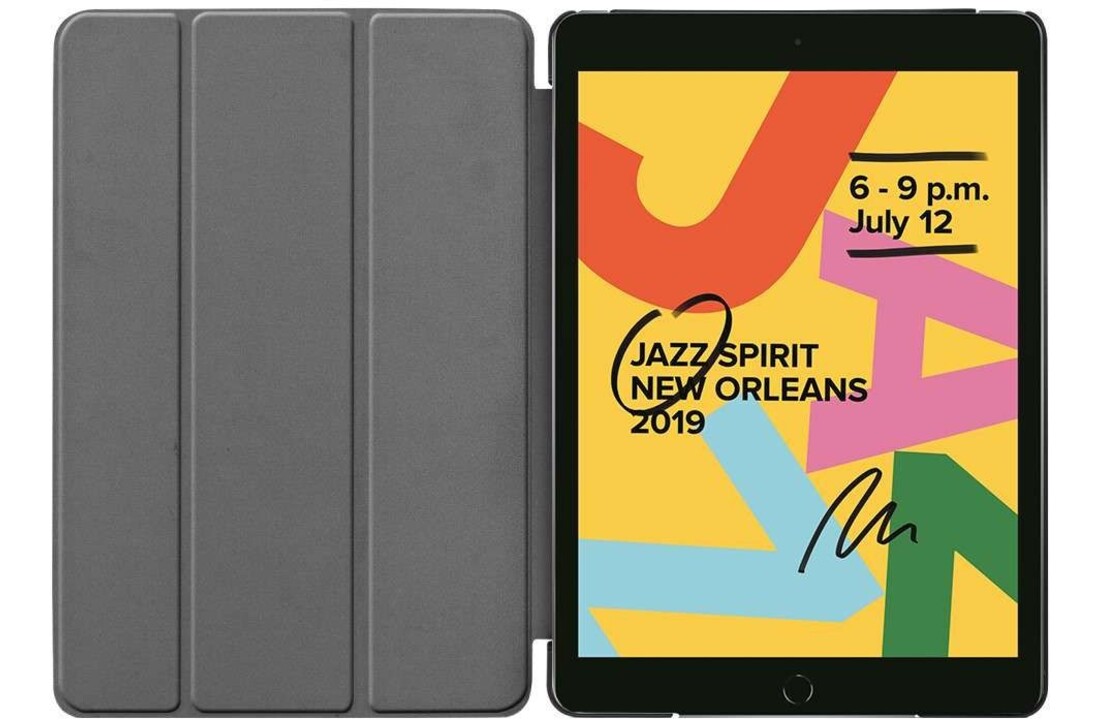 Just in Case Smart Tri-Fold Case - Apple iPad 10.2 - Grijs - Tablethoes