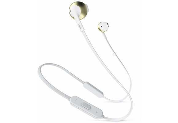 JBL T205 BT (Wit/Goud)  - Draadloze oordopjes