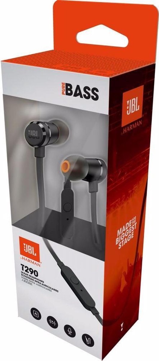 JBL T290 Zwart - Oordopjes