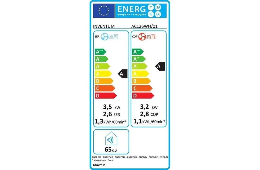 Inventum AC126WH - Mobiele airco.