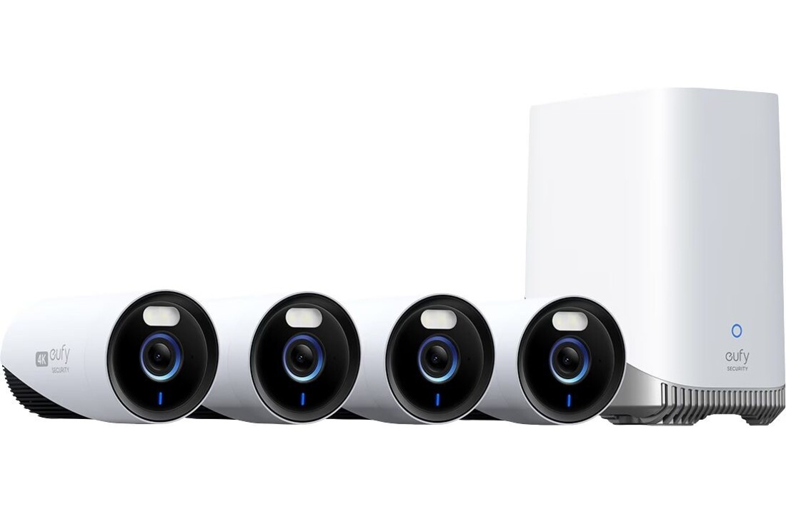 Eufy eufyCam E330 4-Cam Kit  (4 camera's + Homebase 3) - Beveiligingscamera