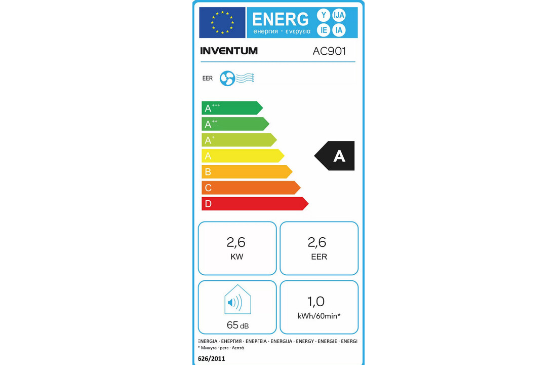 Inventum AC901 - Mobiele airco 9000 BTU.