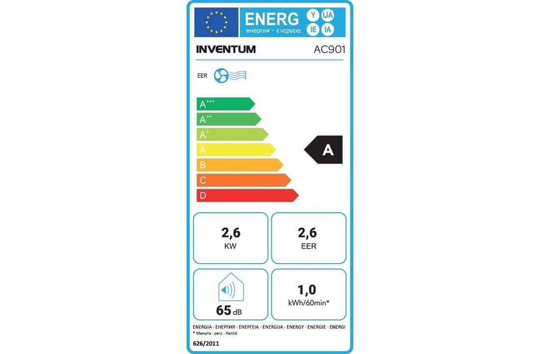 Inventum AC901 - Mobiele airco 9000 BTU.